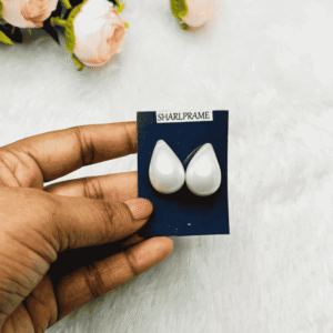 White Drop Earrings