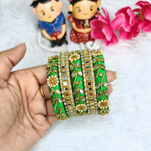 Jhilmil Green Bangles